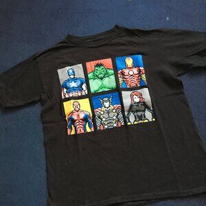 Marvel Avengers 8-Bit Pixel Art Graphic Print T-Shirt 6T